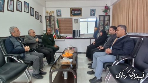 دیدار فرماندار و معاونین فرمانداری کردکوی با سرهنگ اصحابی فرمانده ناحیه مقاومت بسیج کردکوی