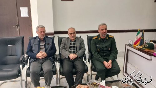 دیدار فرماندار و معاونین فرمانداری کردکوی با سرهنگ اصحابی فرمانده ناحیه مقاومت بسیج کردکوی