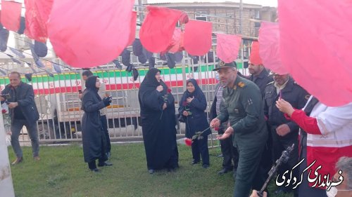 گلباران نمودن تندیس سردار سلیمانی در کردکوی 