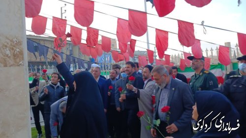گلباران نمودن تندیس سردار سلیمانی در کردکوی 