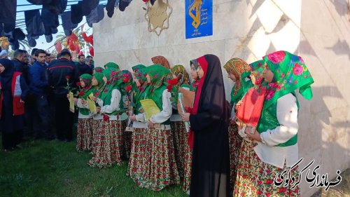 گلباران نمودن تندیس سردار سلیمانی در کردکوی 