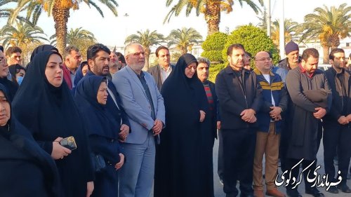 گلباران نمودن تندیس سردار سلیمانی در کردکوی 