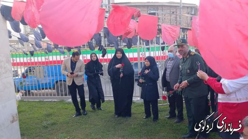 گلباران نمودن تندیس سردار سلیمانی در کردکوی 
