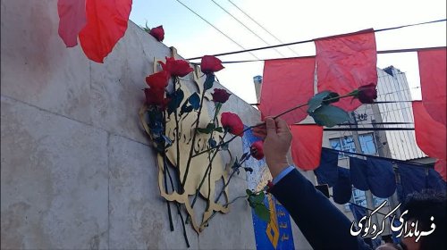 گلباران نمودن تندیس سردار سلیمانی در کردکوی 