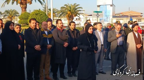 گلباران نمودن تندیس سردار سلیمانی در کردکوی 