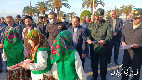 گلباران نمودن تندیس سردار سلیمانی در کردکوی 