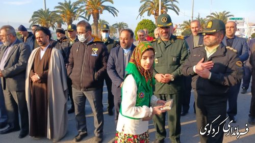 گلباران نمودن تندیس سردار سلیمانی در کردکوی 