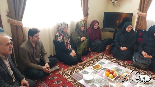 دیدار با مادر شهیده مرجان نازقلیچی توسط فرماندار کردکوی و فرماندار بندر ترکمن 