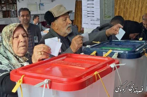 گزارش تصویری // حضور پرشور کردکویی ها در پای صندوق اخذ رای
