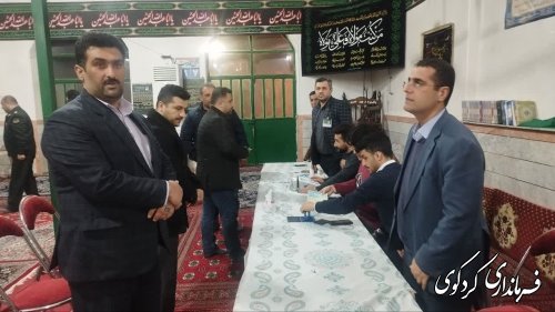 گزارش تصویری // بازدید کیا بخشدار مرکزی از شعب اخذ رای روستایی