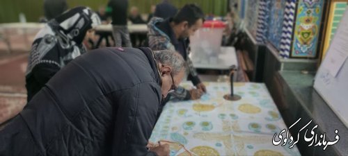 گزارش تصویری // حضور پرشور مردمان روستای دنگلان در پای صندوق اخذ رای