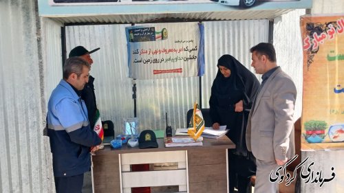 بازدید فرماندار کردکوی  از اسکان مسافرین نوروزی