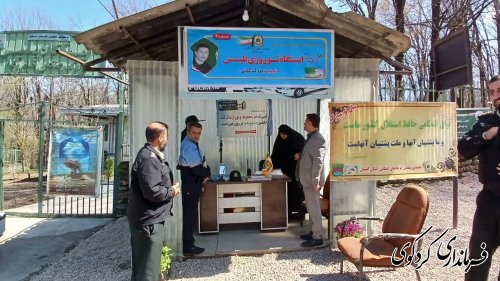 بازدید فرماندار کردکوی  از اسکان مسافرین نوروزی