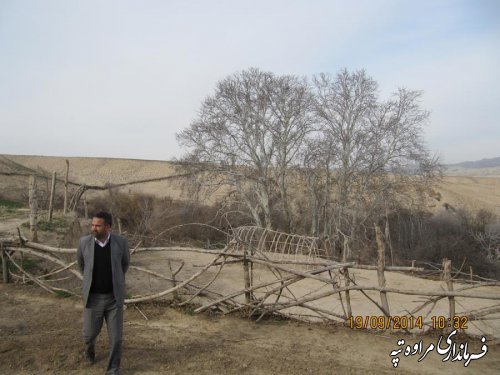 بازدید فرماندار از روستای یکه توت بالا