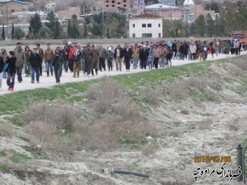 برگزاری همایش پیاده روی خانوادگی با شعار احسان و ورزش در مراوه تپه