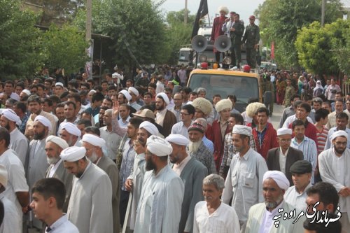 کاروان حامل پیکرهای مطهر شهدای غواص وارد مراوه تپه شد