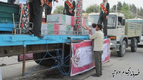 کاروان حامل پیکرهای مطهر شهدای غواص وارد مراوه تپه شد