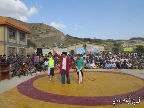 برگزاری جشنواره فرهنگی ورزشی تعطیلات تابستانه با ورزش در روستای آق امام شهرستان مراوه تپه