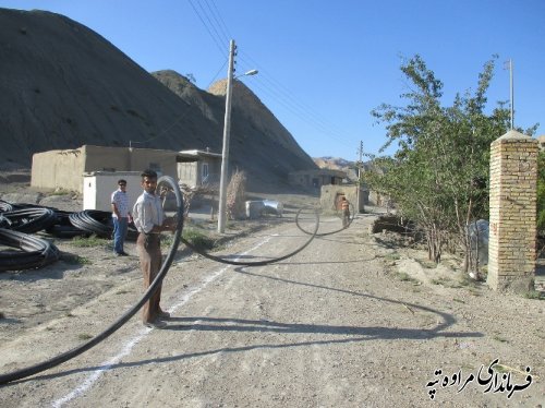 آغاز عملیات حفاری و لوله گذاری شبکه داخلی آب شرب روستای گوگدره