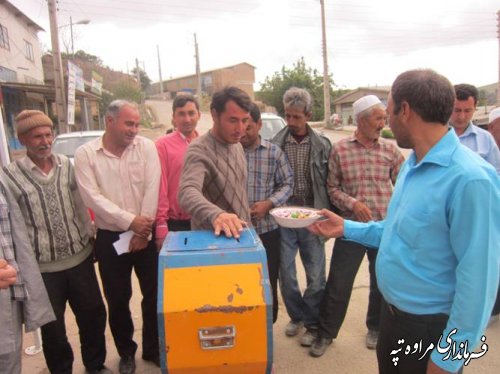 حضور بخشدار گلیداغ با دهیاران در جشن عاطفه ها