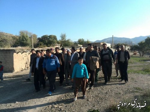 بازدید فرماندار از روستای فرخسر بخش مرکزی شهرستان