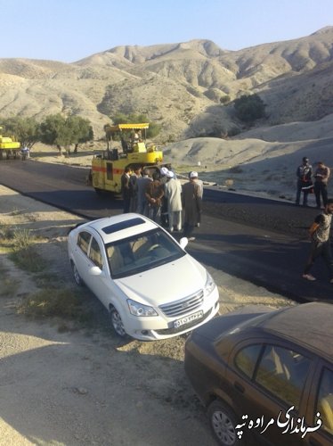 بازدید فرماندار از پروژه آسفالت جاده قازانقایه به خراسان شمالی