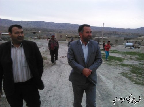 بازدید فرماندار از روستای پالچقلی یموت