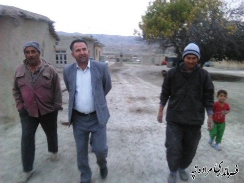 بازدید فرماندار از روستای پالچقلی یموت