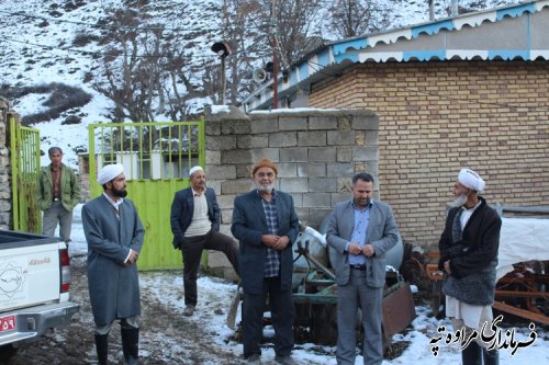 بازدید فرماندار از روستای اِرکلی بخش گلیداغ  