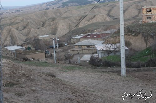 بازدید فرماندار مراوه تپه از روستای چشمه لی بخش گلیداغ