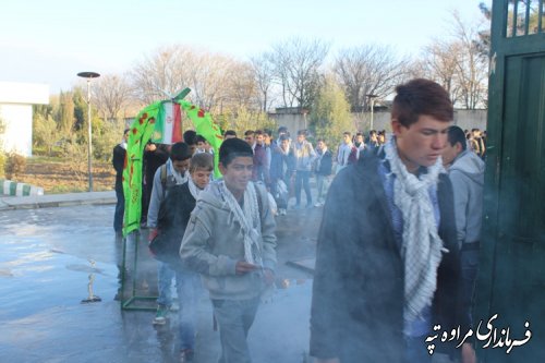 اعزام کاروان راهیان نور دانش‌آموزی مراوه تپه به مناطق عملیاتی جنوب کشور 