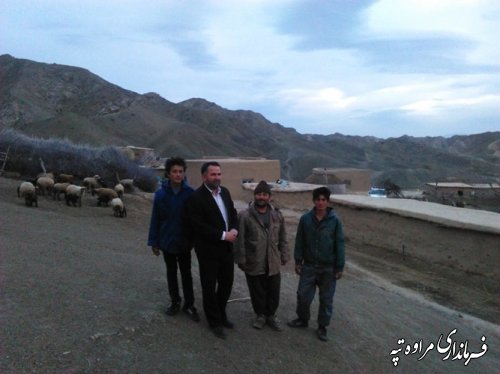 بازدید فرماندار مراوه تپه از روستای انجیرلی بخش مرکزی 