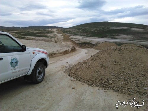 بازدید فرماندار مراوه تپه از جاده در حال احداث روستای مرزی چایلی 