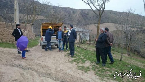 بازدید از فرماندار مراوه تپه از روستای آلتی آغاچ و پروژه گازرسانی بخش گلیداغ 