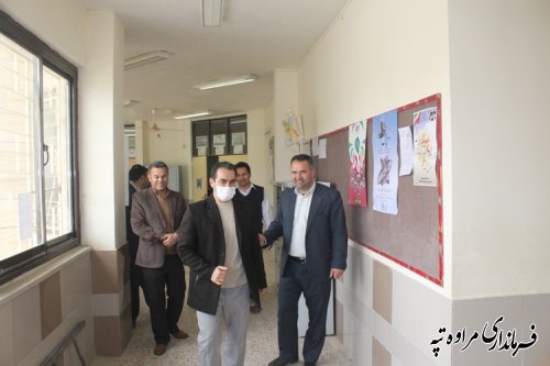 بازدید فرماندار مراوه تپه از آموزشگاه وحدت اسلامی روستای قره گل شرقی 