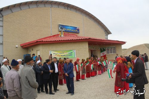 افتتاح سالن ورزشی مختومقلی فراغی روستای قره گل شهرستان مراوه تپه