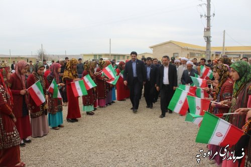 افتتاح سالن ورزشی مختومقلی فراغی روستای قره گل شهرستان مراوه تپه