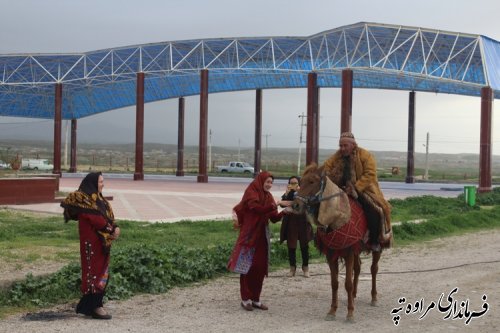 جشنواره نوروزگاه در شهرستان مراوه تپه سایت گردشگری مختومقلی فراغی افتتاح شد . 