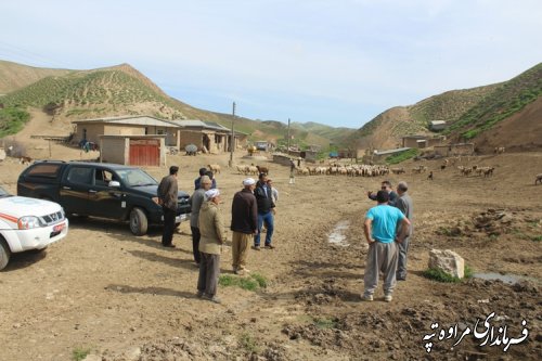 بازدید فرماندار مراوه تپه از روستای قرناق بخش گلیداغ 