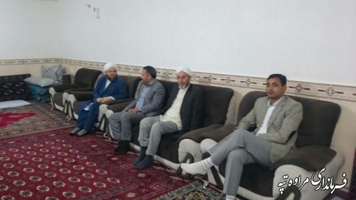 دیدار فرماندار مراوه تپه با امام جمعه و مدیر حوزه علمیه روستای چنارلی 