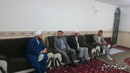 دیدار فرماندار مراوه تپه با امام جمعه و مدیر حوزه علمیه روستای چنارلی 