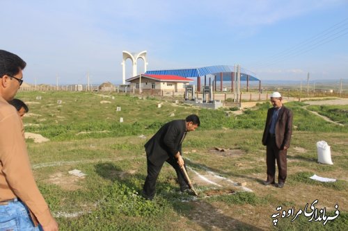 آغاز عملیات اجرایی سرویس بهداشتی و وضوخانه سایت گردشگری مختومقلی فراغی 