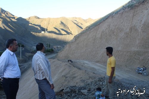 بازدید فرماندار شهرستان مراوه تپه از پروژه های عمرانی روستای مرزی دولت اورلان