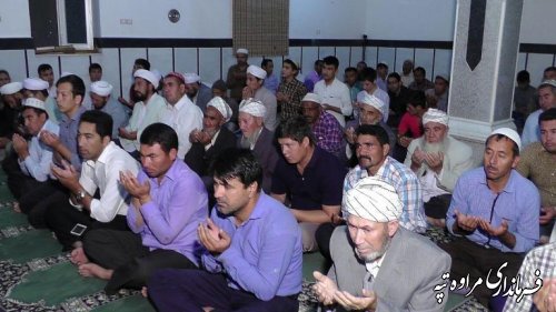 حضور فرماندار مراوه تپه در مراسم ختم قران کریم روستای حاج آمان 