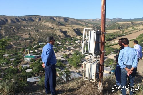 بازدید فرماندار مراوه تپه از روستای آلتی آغاچ بالا