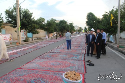 برگزاری مراسم و ضیافت بزرگ افطاری در شهرستان مراوه تپه