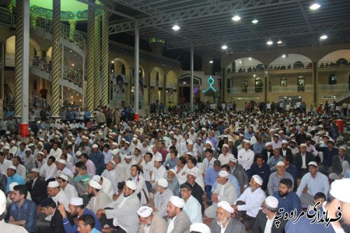 حضور فرماندار مراوه تپه در نماز تراویح و مراسم ختم قرآن کریم روستای چنارلی