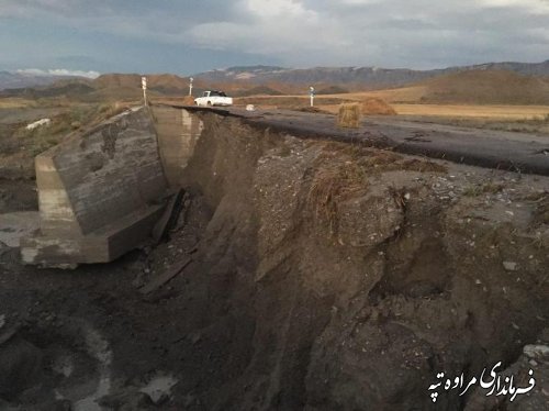 بازدید فرماندار شهرستان مراوه تپه از محور قازانقایه