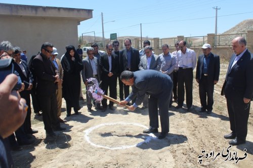 برگزاری مراسم کلنگ زنی دبیرستان عشایری شبانه روزی دخترانه در مراوه تپه 