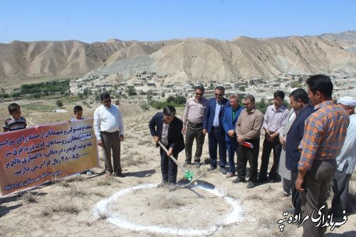 کلنگ زنی متمرکز پروژه آبرسانی 5 روستای بخش مرکزی مراوه تپه  